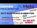 Create the User Interface in Android Studio week-1-5 All Quiz Answers