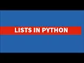 AI UNIT-4 INTRODUCTION TO PYTHON-LISTS IN PYTHON PART 2 TRAVERSAL OF A LIST AND OPERATIONS ON A LIST