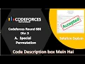 Special Permutation Practice Problem Codeforces Solution Explain