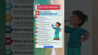 8 Best time to drink water