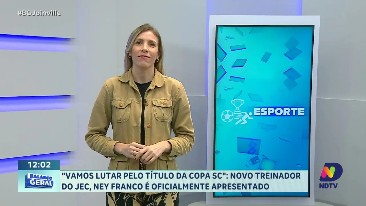 'Vamos lutar pelo título da Copa SC' Novo treinador do JEC, Ney Franco é oficialmente apresentado