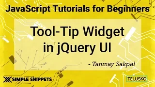 Tooltip Widget Control in JQuery UI