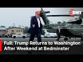 FULL DEPARTURE President Donald Trump Returns to Washington D C After Weekend at Bedminster AC1E