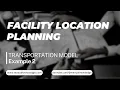 Facility location planning - Example 3