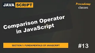 Comparison Operator in JavaScript Fundamentals of JavaScript A Complete JavaScript Course