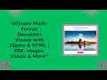 How to Create a Multi-Format Document Viewer with jQuery HTML PDF Images s More