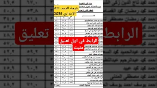 نتيجة الصف الثاني الاعدادي 2025 نتيجة الشهادة الاعدادية ثانوية عامة Shorts نتيجة 