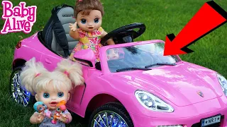 BABY ALIVE Harper Takes Toys And Drives Her New Car!