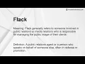 Flack Meaning