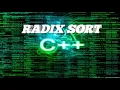 RADIX SORT ALGORITHM USING C