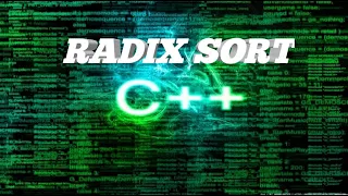 RADIX SORT ALGORITHM USING C