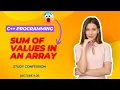 c program to calculate sum of array elements learn coding