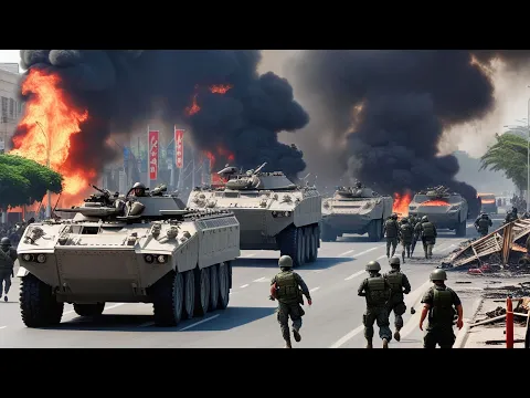 Download MP3 Vor 10 Minuten! Riesige russische Panzer bombardieren einen Konvoi aus 300 US-Panzerfahrzeugen in de