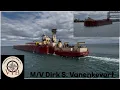 Dirk S Vanenkevort pushes barge out of Duluth Harbor