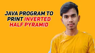 Java program to print inverted half Pyramid Code with Aakash