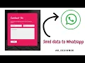 How to send Data From html form to whatsapp Send data to Whatsapp using JavaScript