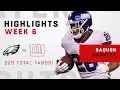 Saquon Barkley Breaks Out w 229 Total Yards 1 TD vs Philly