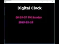 digital clock in java - in hindi