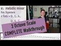 3 Octave Scales e-flat melodic minor WITH instructions