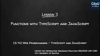 Programming with TypeScript JavaScript Module 3 Functions