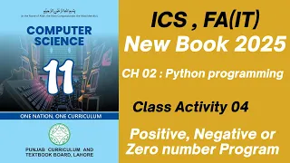 Check if Number is Positive Negative or Zero in Python Class Activity 11th Computer Science