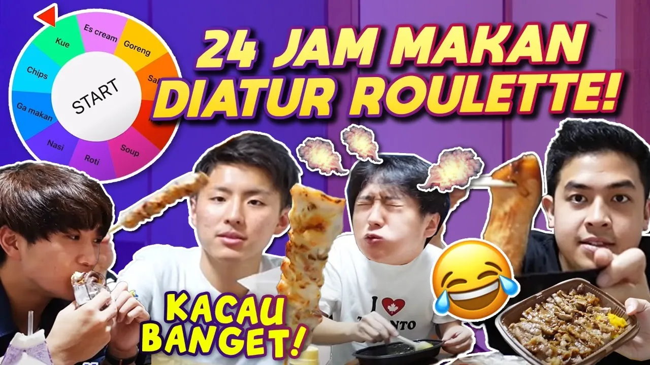 24 JAM MAKAN DIATUR ROULETTE (SPINNER WHEEL)! KACAU BANGET 😂