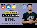 HTML Inline and Block Elements inline block elements list full stack web development