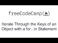 Iterate Through the Keys of an Object with a for in Statement - Basic Data Structures