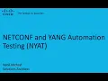 NETCONF and YANG Automation Testing Introduction