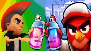Subway Surfers Cosmic Crossroads 2026 Red Angry Birds Surfer vs 3D Spike Jungle Run Gameplay HD