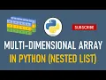 Python for Beginners 20 Multidimensional Array using Nested List