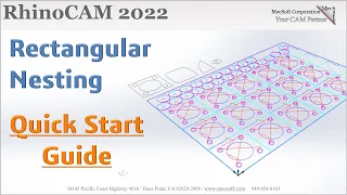 RhinoCAM 2022 Rectangular Nesting Quick Start