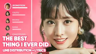 twice the best thing i ever did line distribution lyrics color coded patreon requested