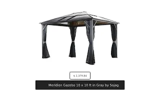 Meridien Gazebo 10 x 10 ft in Gray by Sojag