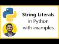 String Literals in Python Amit Thinks