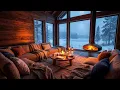 Lagu Smooth Jazz Piano ❄️ Warm Fireplace Sounds in a Cozy Winter Cabin for Studying