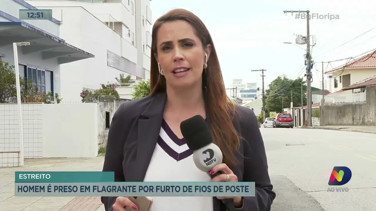 Homem é preso em flagrante por furto de fios de poste