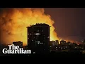 Download Lagu Footage shows explosions in Kyiv as Russia launches all-night drone attack