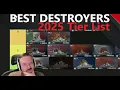 Lagu Best Destroyers 2025 - Tier List