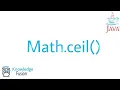 Math ceil function in JAVA ICSE