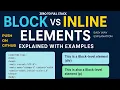 Block vs Inline Elements in HTML Explained with Examples - ELEMENT