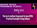 This as argument in method Part-20 This keyword In Java