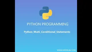 Python Multi Conditional Statements