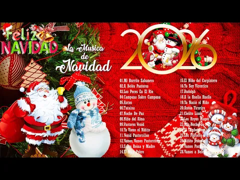 Video Thumbnail: Feliz Navidad Villancico ❄️🤶🏻 Los 50 Mejores Villancicos Navideños 🎄🎅 MÚSICA DE FELIZ NAVIDAD 2026