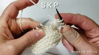 How to SKP or slip knit pass one stitch over
