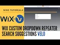 Wix Dropdown Repeater Search Suggestion with Event Handlers - Wix Tutorial 2022