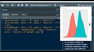 ggplot2 package in r qplot density plot