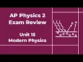 AP Physics 2 Exam Review 2025 Unit 15 Modern Physics