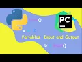 Python variables input and output
