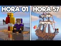 Passei a NOITE em um RAFT REALISTA no Minecraft - O FILME